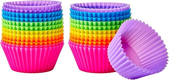 Amazon Basics Reusable Non-Stick Silicone Baking Cups