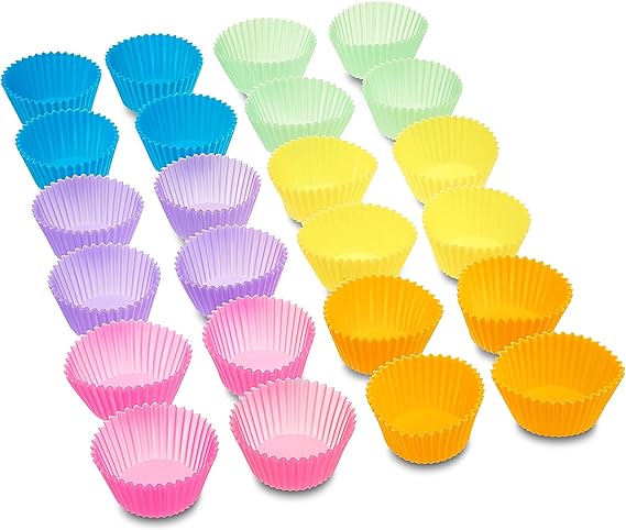 Amazon Basics Reusable Non-Stick Silicone Baking Cups
